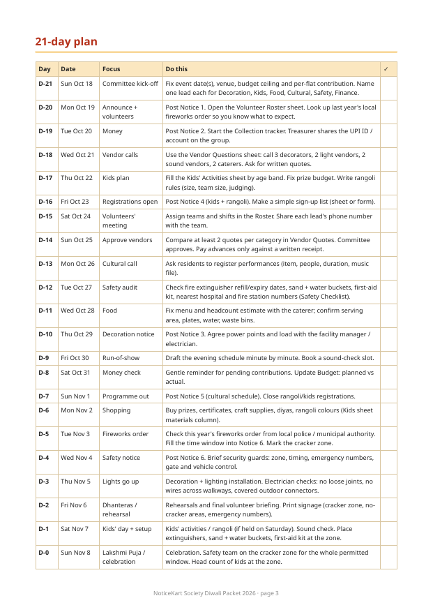 21-day plan page
